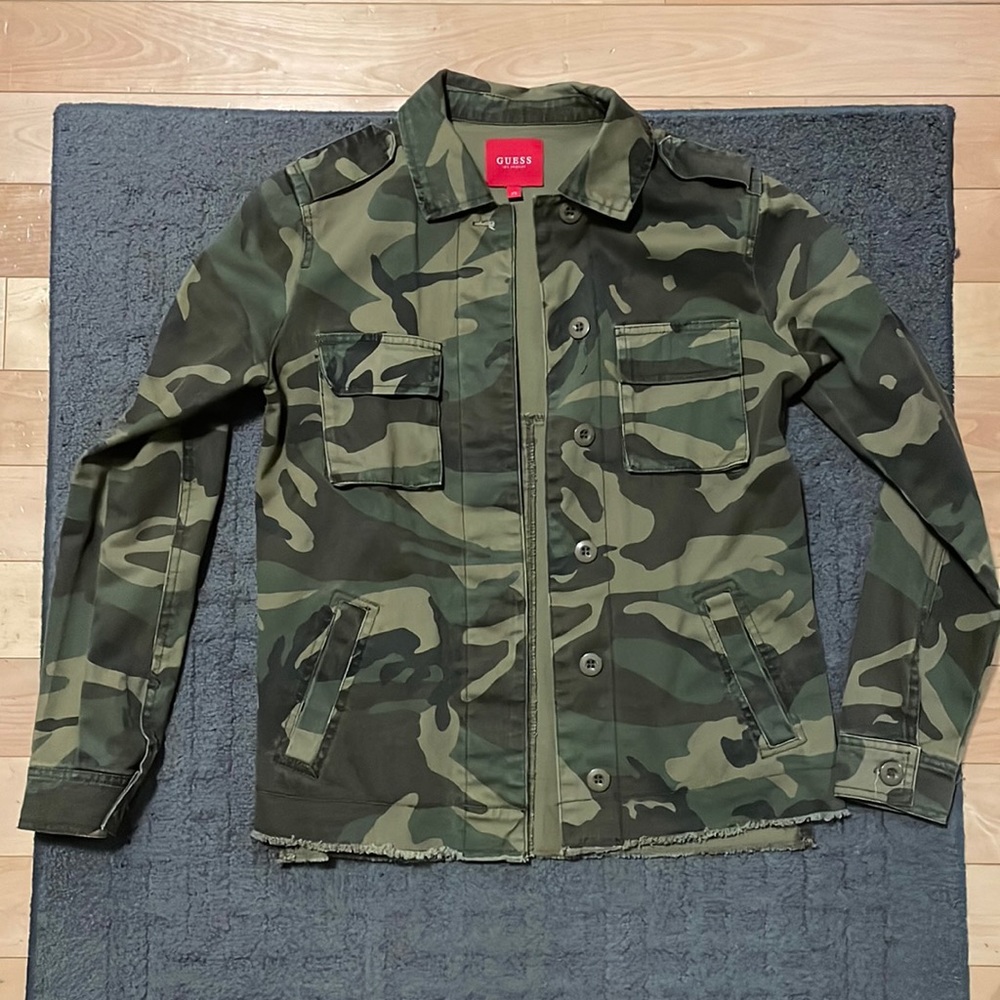 GUESS - MILITARY SHIRT JACKET - XS - CAMOUFLAGE